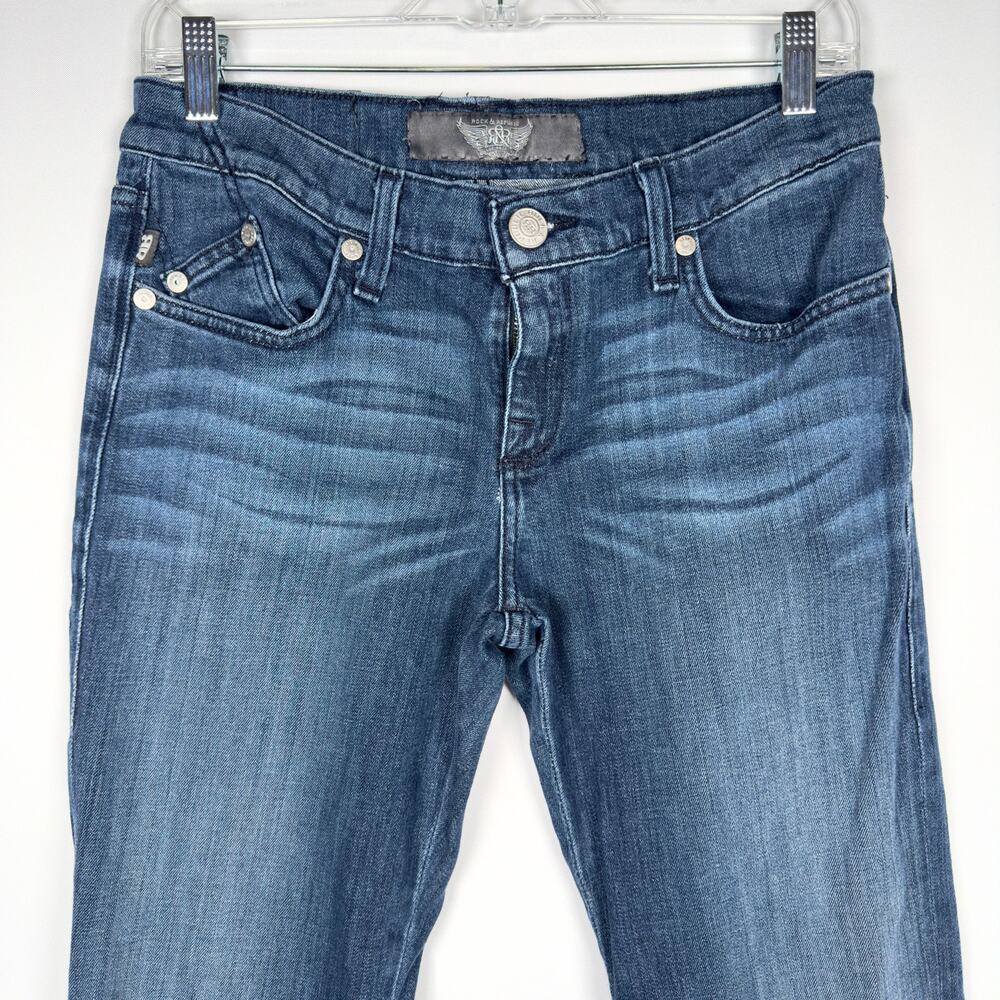 Vintage Rock & Republic Bootcut Low-Mid Rise Embellished Jeans Women's Size 30 - Picture 5 of 10